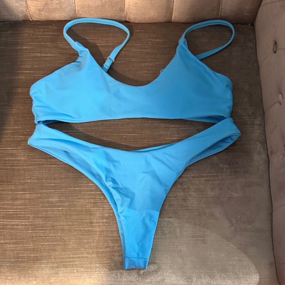 Cheeky turquoise blue bathing suit
